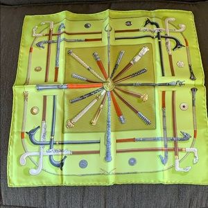 Authentic Hermes Cannes et pommeaux silk scarf